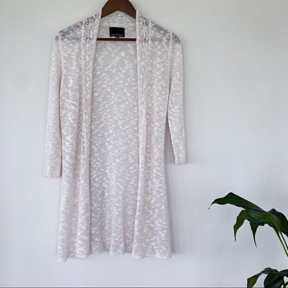 Cynthia Rowley open cardigan in a linen & cotton blend - Picture 3 of 9